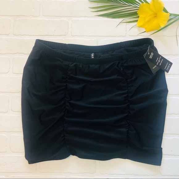torrid Other - Torrid High Waisted Black Ruched Swim Skirt